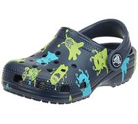 Crocs Unisex Kinder Classic Monster Print Clog T Clog, Navy, 19/20 EU