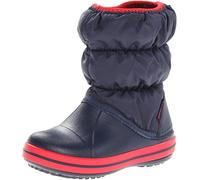 Crocs Unisex Kinder Winter Puff Boot Kids Stiefel, Navy/Red, 30/31 EU