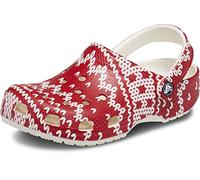 Crocs Klassische Clogs Retro Resort, Unisex, Erwachsene, Weihnachtspullover Druck, 38/39 EU, Weihnachtspullover Aufdruck, 38/39 EU