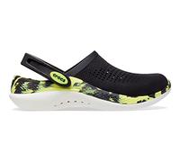 Crocs Unisex LiteRide 360 Marmorierte Clogs, Schwarz/Citrus, 36/37 EU