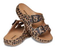 Crocs Women's Animal Saturday Sandal Sepia/Leopard, 10
