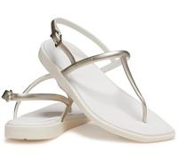 Crocs Women's Miami Thong Sandal Flat, Metallic Chalk, 39-40 EU