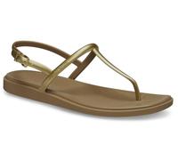 Crocs Women's Miami Thong Sandal Flat, Sepia Metallic, 37-38 EU