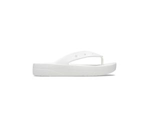 Crocs Zehentrenner "Classic Platform" in Weiß - Größe 42/43 | Damen Sandalen