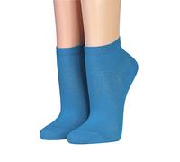 CRÖNERT Damen Sneakersocken 14330 einfarbig Gr. 39-42, blau
