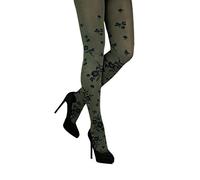 CRÖNERT Damen Strumpfhose bicolor Blumen marine-oliv 72815 (DE/NL/SE/PL, Numerisch, 38, 40, Regular, Regular, marine)