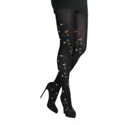 CRÖNERT Strickstrumpfhose Lara - Streublumen 72457 (DE/NL/SE/PL, Numerisch, 44, 46, Regular, Regular, schwarz)