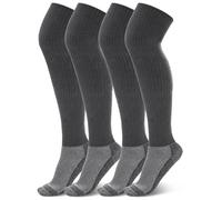 Croloose 2 Pair Men's Heavyweight Merino Wool Blend Boot Socks over the Knee Thermal Winter Tall Boot Socks for Men