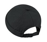 Croogo Schnell trocknende Krempenlose Mütze, leicht, für den täglichen Gebrauch, Netzstoff, Docker-Cap, Matrosenmütze, gerollte Manschette, Hafenmütze, lässige Totenkopfmütze, Ct81-Schwarz