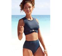 Crop-Bikini-Top VENICE BEACH "Planet" Gr. 38, Cup A/B, blau (marine) Damen Bikini-Oberteile (10571018-38) marine