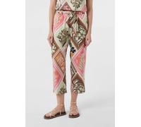 Crop-Hose aus Viskosemix im Relaxed Fit mit All-over-Print pink|mehrfarbig 34