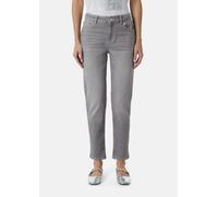 Crop-Jeans im Slim Fit mit Kontrast-Nähten grau 36