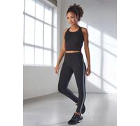 Crop-Top H.I.S, Damen, Gr. XL (48/50), schwarz, Single Jersey, Obermaterial: 95% Baumwolle, 5% Elasthan, unifarben, Tops (26678663-XL) schwarz