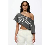 Crop Top mit Trägern und Druckgrafik, Sommer Festival Konzert Party Bekleidung, Lässig Streetwear, bequemes, modernes Design