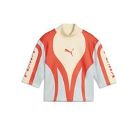Crop-Top PUMA "FUTURE.PUMA.ARCHIVE Moto Tight Top Damen", Damen, Gr. L, bunt (buttercream gelb), Obermaterial: 11% Elasthan, 89% Polyester, Tops (39594336-L) buttercream gelb
