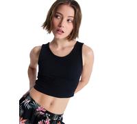 Crop-Top ROXY "Good Keepsake", Damen, Gr. XS, grau (anthrazit), Obermaterial:97% Polyester, 3% Elasthan., Tops (16563110-XS) anthrazit