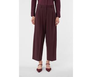Cropped Bundfaltenhose mit Eingrifftaschen rot 34
