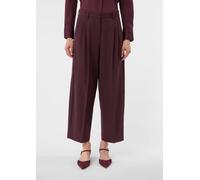 Cropped Bundfaltenhose mit Eingrifftaschen rot 36