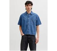 Cropped Fit Jeanshemd XXL Blau