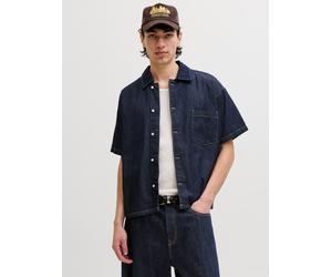 Cropped Fit Jeanshemd XXL Blau