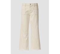Slim-fit-Jeans S.OLIVER, Damen, Gr. 44, N-Gr, beige (light beige), Denim/Jeans, Obermaterial: 92% Baumwolle, 6% Polyester, 2% Elasthan, unifarben, casual, slim fit knöchelfrei, Jeans, mit Taschen (770