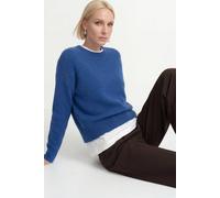 Cropped Pullover mit U-Boot-Ausschnitt L misty blue