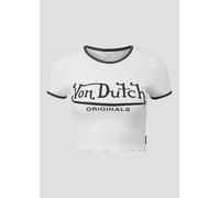 Cropped T-Shirt mit Frontprint | QS x Von Dutch S weiß 2175504.01D0.S