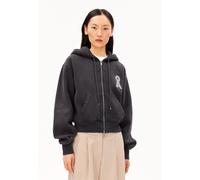 CROPPED ZIP-SWEATSHIRT | 100% Bio-Baumwolle - anthrazit (XL)