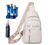 Cross-Body-Brusttasche - Kleine Schultertasche aus Pu-Leder | Wasserdichte Sling-Tasche, mehrere Taschen, lässige Gürteltasche, Körper-Geldbörse, Damen-Brusttasche für Reisen, Outdoor, Einkaufen, Stud
