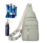 Cross-Body-Brusttasche - Kleine Schultertasche aus Pu-Leder | Wasserdichte Sling-Tasche, mehrere Taschen, lässige Gürteltasche, Körper-Geldbörse, Damen-Brusttasche für Reisen, Outdoor, Einkaufen, Stud