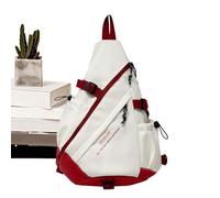 Cross Body Sling Bag, Stylish Large Capacity Chest Daypack, Sports Shoulder Backpack for Students, Hiking, Camping, Gym, Fitness, Outdoor Travel, Urban Commuting, 14.17x5.51 Inches, rot,