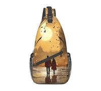 Cross-Brusttasche für Damen und Herren, Crossbody-Tasche, kleine Schultertasche, verliebtes Paar, Wanderrucksack, für Reisen, Wandern, Sport, verliebtes Paar, Einheitsgröße, Couple in Love Walking,