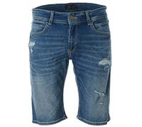 Cross Jeans Herren Shorts Leom, Gr. W33, Blau (Mid Blue 058)