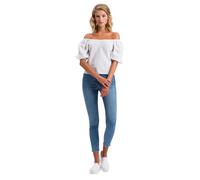 Cross Jeans mit hohem Bund Judy in Mittelblau mit Ankle Länge W30 / L34 Skinny Fit