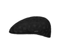 Kangol Cross Weave 504 Flatcap Schirmmütze Schiebermütze Damen/Herren - mit Schirm Herbst-Winter Winter - XL (60-61 cm) schwarz