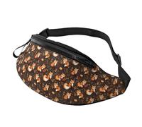Crossbody Bauchtasche für Damen und Herren - Laughing Fox Print Running Hüfttasche Reise Gürteltasche für Damen und Herren