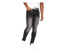 Crosshatch Herren Slim Jeans, Barbeck/Black Wash, 38W / 34L