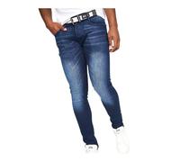 Crosshatch Herren Slim Jeans, Barbeck/Dark Wash, 34W / 30L