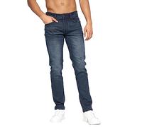 CrossHatch - Malcolm Jeans für Herren (32R) (Dunkle Waschung)