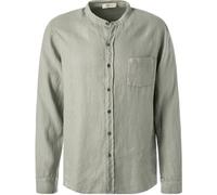 CROSSLEY Hemd Herren Regular Fit Langarm Leinen grau, XXL