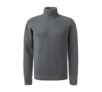 CROSSLEY Rollkragenpullover Herren Slim Fit Wolle grau, XXL