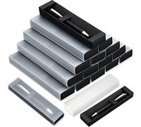 Crtiin Schwarze Stift-Geschenkboxen, leere schwarze Geschenkbox für Stift mit Faltanleitung, Federmäppchen mit transparenten Hüllen und Papierstütze, Box mit Stiften, Schmuck-Geschenkbox für Business,