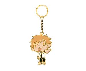 Crunchyroll - Chainsaw Man - Chibi Design 1 - Metall Emaille Keychain, Schlüsselanhänger - 6cm, Gelb