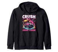Crush Breast Cancer Awareness Monster Truck Toddler Boy Kids Kapuzenjacke