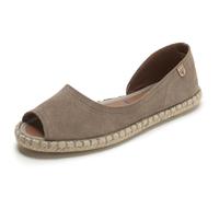 Espadrille VERBENAS "CRUZ SERRAJE" Gr. 38, grau (taupe) Damen Schuhe Strandschuhe Strandschuh, Sommerschuh, Loafer mit schönen Ziernähten (98940037-38)