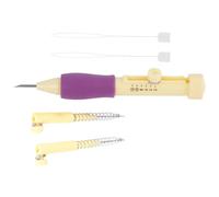 Cryfokt Hochwertiges Stick-Stanznadel-Set mit Bequemem Griff, Nadelstift-Set in 3 Größen, Werkzeug für Heimwerkerarbeiten, Premium-Edelstahlnadeln, Ideal Zum Dekorieren von Taschen und