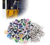 Cryfokt Ösen-Eisen, Bunte Ösen-Dekoration für Selbstgemachte Kleidung, 200 Stück, 8 Mm/10 Mm, für Schuhe, Taschen, Basteln (Eisen)