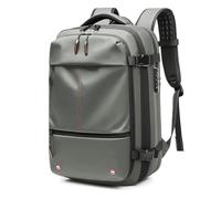 Cryfokt Stilvoller, Erweiterbarer Vakuum-Rucksack mit Vakuumpumpe, Wasserdichter Herren-Reiserucksack für Business College, Oxford-Tuch-TPU-Gewebe (Green)