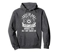 Crypto Dad Cardano Vater Kryptowährung ADA Blockchain HODL Pullover Hoodie, Unisex für Erwachsene, Anthrazit Meliert, XXL