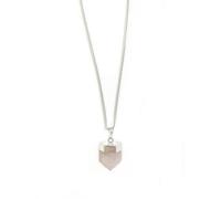 Crystal and Sage Rosenquarz Halskette silber